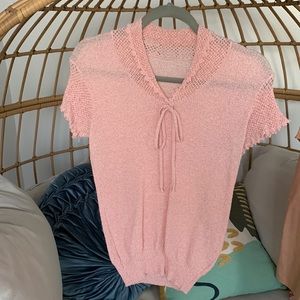 Vintage Pink Shirt with bow
